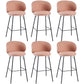 Modern Style Upholstered Counter Stool Low Back Bar Stool for Living Room