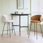Modern Style Upholstered Counter Stool Low Back Bar Stool for Living Room