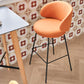 Modern Style Upholstered Counter Stool Low Back Bar Stool for Living Room