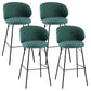 Modern Style Upholstered Counter Stool Low Back Bar Stool for Living Room