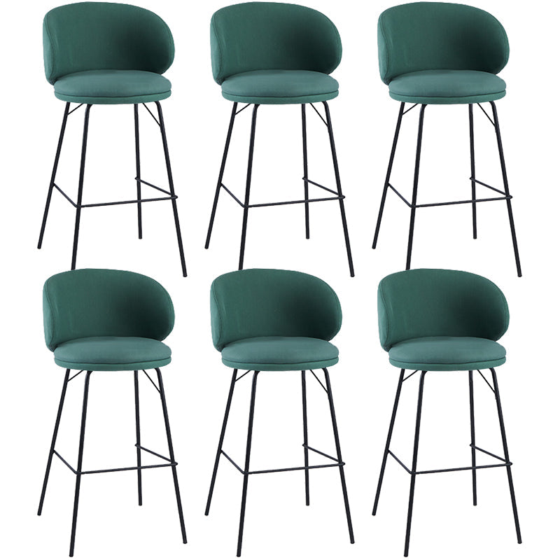 Modern Style Upholstered Counter Stool Low Back Bar Stool for Living Room