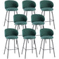 Modern Style Upholstered Counter Stool Low Back Bar Stool for Living Room