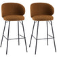Modern Style Upholstered Counter Stool Low Back Bar Stool for Living Room