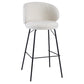 Modern Style Upholstered Counter Stool Low Back Bar Stool for Living Room