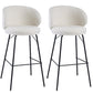 Modern Style Upholstered Counter Stool Low Back Bar Stool for Living Room
