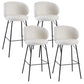 Modern Style Upholstered Counter Stool Low Back Bar Stool for Living Room