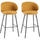 Modern Style Upholstered Counter Stool Low Back Bar Stool for Living Room