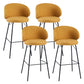 Modern Style Upholstered Counter Stool Low Back Bar Stool for Living Room