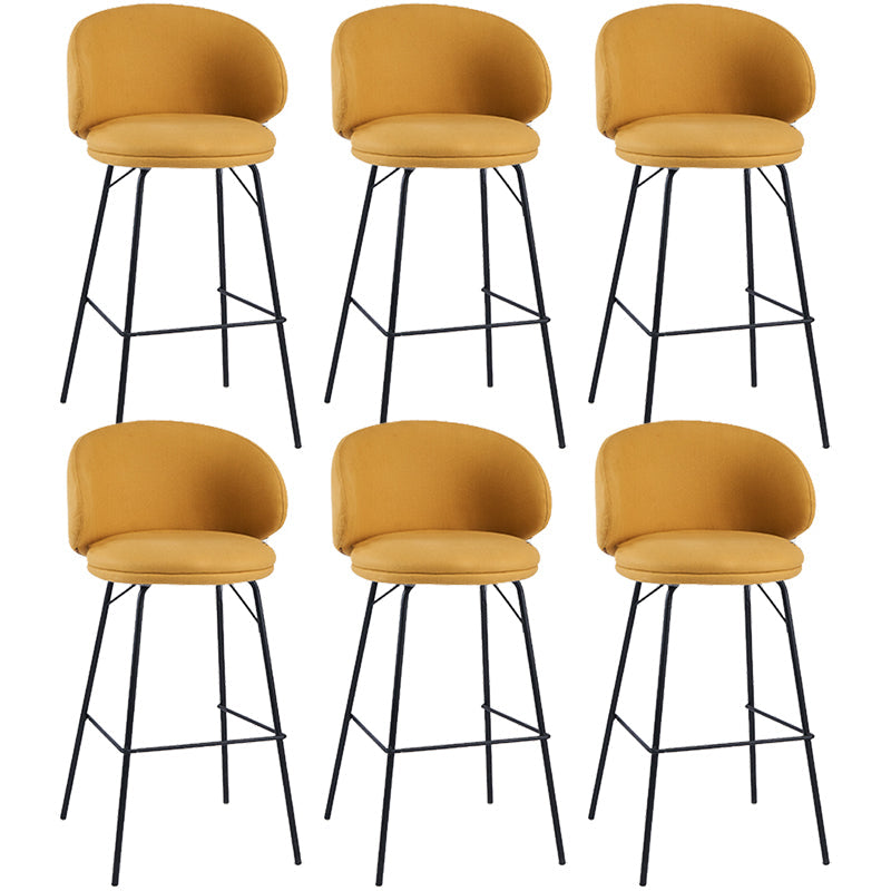 Modern Style Upholstered Counter Stool Low Back Bar Stool for Living Room