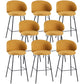 Modern Style Upholstered Counter Stool Low Back Bar Stool for Living Room