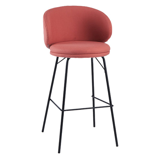 Modern Style Upholstered Counter Stool Low Back Bar Stool for Living Room Red 1 Piece Counter Stool(26"H)