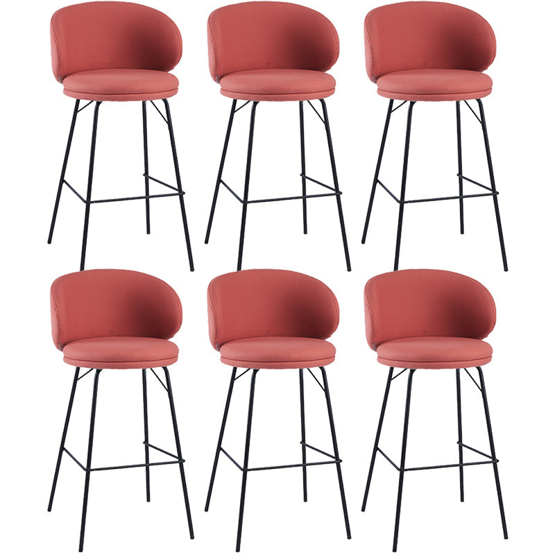 Modern Style Upholstered Counter Stool Low Back Bar Stool for Living Room