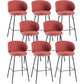 Modern Style Upholstered Counter Stool Low Back Bar Stool for Living Room