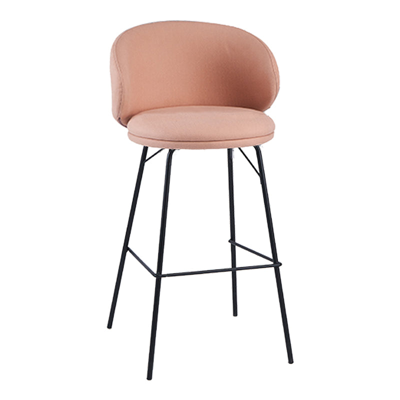 Modern Style Upholstered Counter Stool Low Back Bar Stool for Living Room