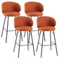 Modern Style Upholstered Counter Stool Low Back Bar Stool for Living Room