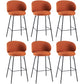 Modern Style Upholstered Counter Stool Low Back Bar Stool for Living Room