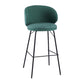 Modern Style Upholstered Counter Stool Low Back Bar Stool for Living Room