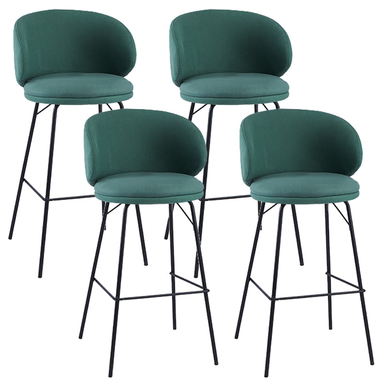 Modern Style Upholstered Counter Stool Low Back Bar Stool for Living Room