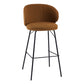 Modern Style Upholstered Counter Stool Low Back Bar Stool for Living Room