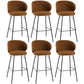 Modern Style Upholstered Counter Stool Low Back Bar Stool for Living Room
