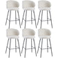 Modern Style Upholstered Counter Stool Low Back Bar Stool for Living Room