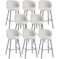 Modern Style Upholstered Counter Stool Low Back Bar Stool for Living Room