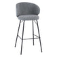 Modern Style Upholstered Counter Stool Low Back Bar Stool for Living Room