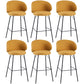 Modern Style Upholstered Counter Stool Low Back Bar Stool for Living Room