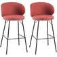 Modern Style Upholstered Counter Stool Low Back Bar Stool for Living Room