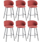 Modern Style Upholstered Counter Stool Low Back Bar Stool for Living Room