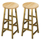 Tabouret de comptoir en bois de style contemporain Tabouret de bar sans dossier avec pieds en métal