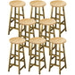 Tabouret de comptoir en bois de style contemporain Tabouret de bar sans dossier avec pieds en métal