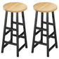 Tabouret de comptoir en bois de style contemporain Tabouret de bar sans dossier avec pieds en métal