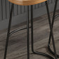 Tabouret de comptoir en bois de style contemporain Tabouret de bar sans dossier avec pieds en métal
