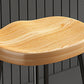 Tabouret de comptoir en bois de style contemporain Tabouret de bar sans dossier avec pieds en métal