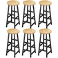 Tabouret de comptoir en bois de style contemporain Tabouret de bar sans dossier avec pieds en métal
