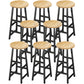 Tabouret de comptoir en bois de style contemporain Tabouret de bar sans dossier avec pieds en métal
