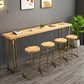 Tabouret de comptoir en bois de style contemporain Tabouret de bar sans dossier avec pieds en métal
