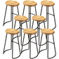 Tabouret de comptoir en bois de style contemporain Tabouret de bar sans dossier avec pieds en métal