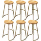 Tabouret de comptoir en bois de style contemporain Tabouret de bar sans dossier avec pieds en métal