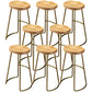 Tabouret de comptoir en bois de style contemporain Tabouret de bar sans dossier avec pieds en métal