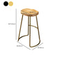 Tabouret de comptoir en bois de style contemporain Tabouret de bar sans dossier avec pieds en métal