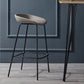 Contemporary Faux Leather Counter Stool Counter Height Bar Stool with Footrest Grey 1 Piece Clearhalo 'Bar Furniture' 'Bar Stools' 'bar_stools' 'furn' 'furn_bar_stools' 'Furniture' 'Kitchen & Dining Furniture' 6244971