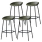 Contemporary Faux Leather Counter Stool Counter Height Bar Stool with Footrest Army Green 4 Piece Set Clearhalo 'Bar Furniture' 'Bar Stools' 'bar_stools' 'furn' 'furn_bar_stools' 'Furniture' 'Kitchen & Dining Furniture' 6244975