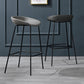 Contemporary Faux Leather Counter Stool Counter Height Bar Stool with Footrest Clearhalo 'Bar Furniture' 'Bar Stools' 'bar_stools' 'furn' 'furn_bar_stools' 'Furniture' 'Kitchen & Dining Furniture' 6244976