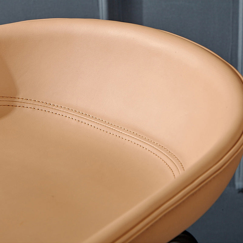 Contemporary Faux Leather Counter Stool Counter Height Bar Stool with Footrest Clearhalo 'Bar Furniture' 'Bar Stools' 'bar_stools' 'furn' 'furn_bar_stools' 'Furniture' 'Kitchen & Dining Furniture' 6244984