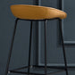 Contemporary Faux Leather Counter Stool Counter Height Bar Stool with Footrest Clearhalo 'Bar Furniture' 'Bar Stools' 'bar_stools' 'furn' 'furn_bar_stools' 'Furniture' 'Kitchen & Dining Furniture' 6244987
