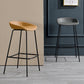 Contemporary Faux Leather Counter Stool Counter Height Bar Stool with Footrest Clearhalo 'Bar Furniture' 'Bar Stools' 'bar_stools' 'furn' 'furn_bar_stools' 'Furniture' 'Kitchen & Dining Furniture' 6244989