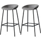 Contemporary Faux Leather Counter Stool Counter Height Bar Stool with Footrest Grey 2 Piece Set Clearhalo 'Bar Furniture' 'Bar Stools' 'bar_stools' 'furn' 'furn_bar_stools' 'Furniture' 'Kitchen & Dining Furniture' 6244992