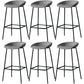Contemporary Faux Leather Counter Stool Counter Height Bar Stool with Footrest Grey 6 Piece Set Clearhalo 'Bar Furniture' 'Bar Stools' 'bar_stools' 'furn' 'furn_bar_stools' 'Furniture' 'Kitchen & Dining Furniture' 6244996